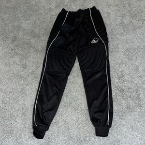 RH padded Black White tapered gym soccer goalie goal keeper sweatpants pants S